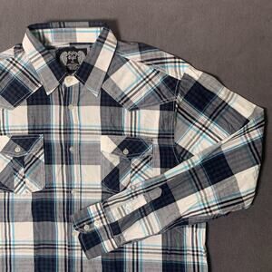 Eighty Eight Shirt Extra Large Black Gray Plaid Heritage Western Casualcore